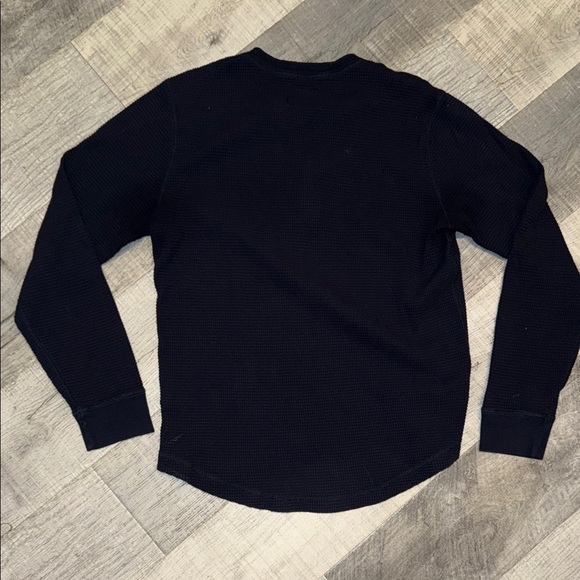 Abercrombie & Fitch Navy Blue Henley Shirt - Picture 5 of 6